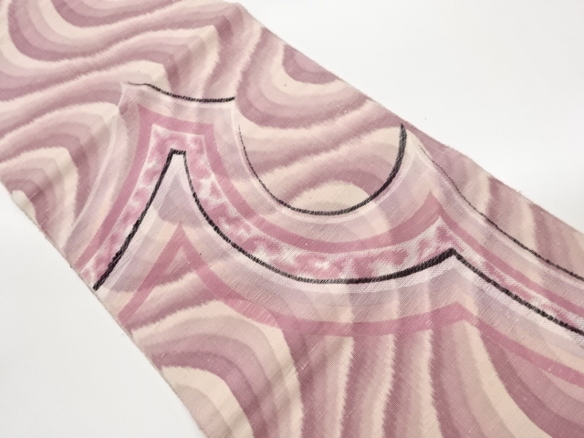 JAPANESE NAGOYA OBI / TSUMUGI / WOVEN GEOMETRIC